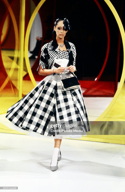 John Galliano S/S 2000 runway gingham bustier