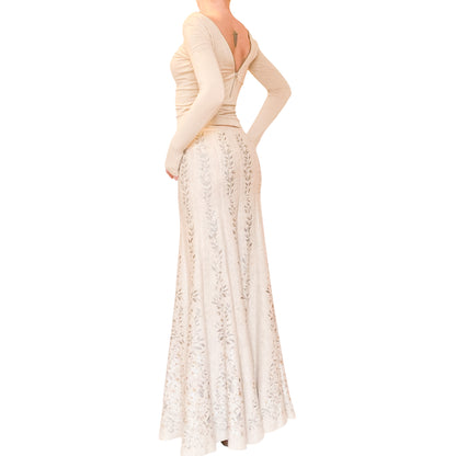 Azzedine Alaïa F/W 2000 maxi wool chenille skirt