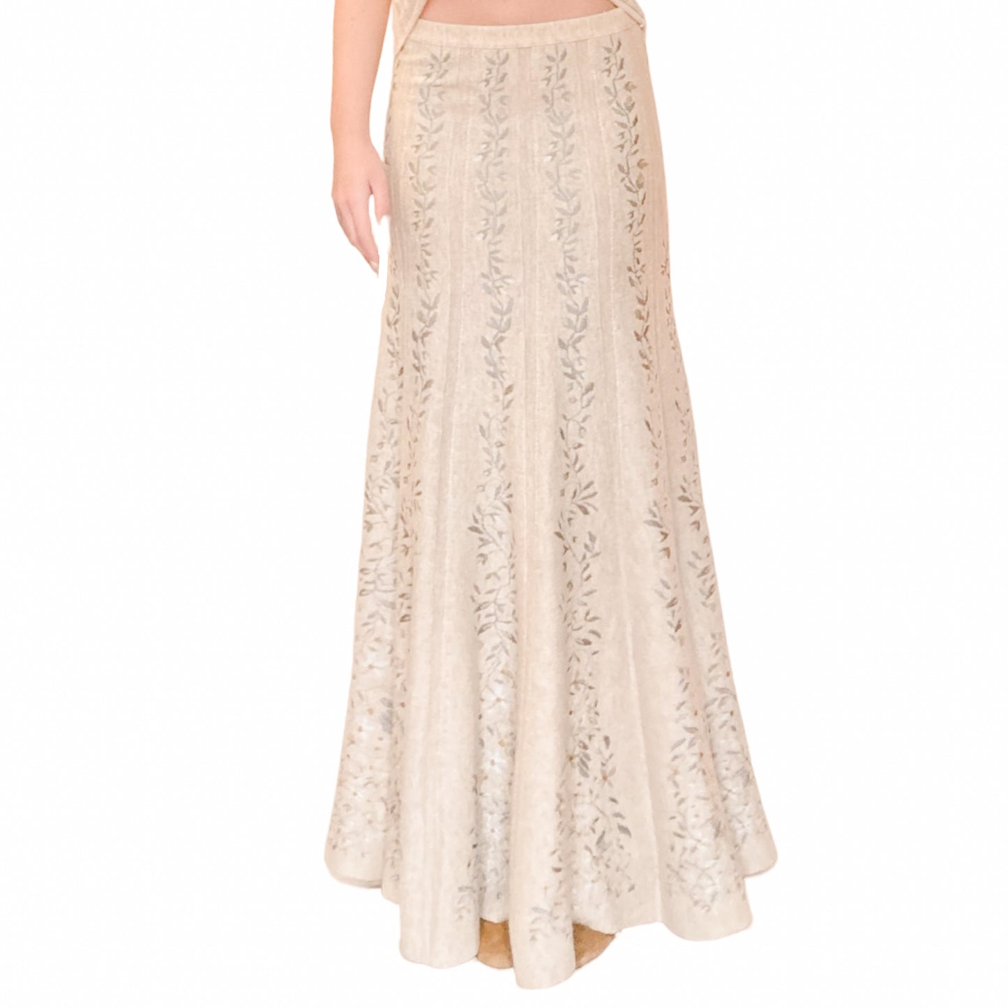 Azzedine Alaïa F/W 2000 maxi wool chenille skirt