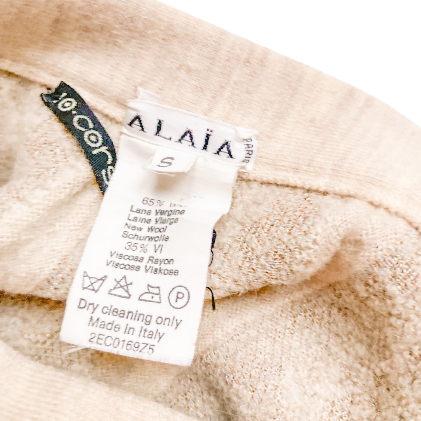 Azzedine Alaïa F/W 2000 maxi wool chenille skirt