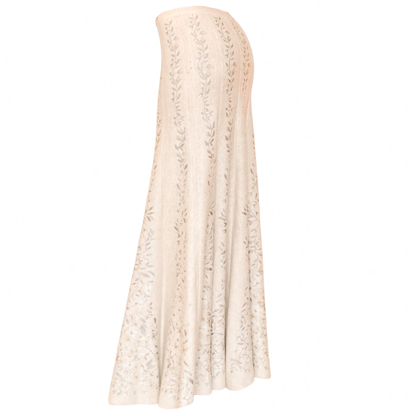 Azzedine Alaïa F/W 2000 maxi wool chenille skirt
