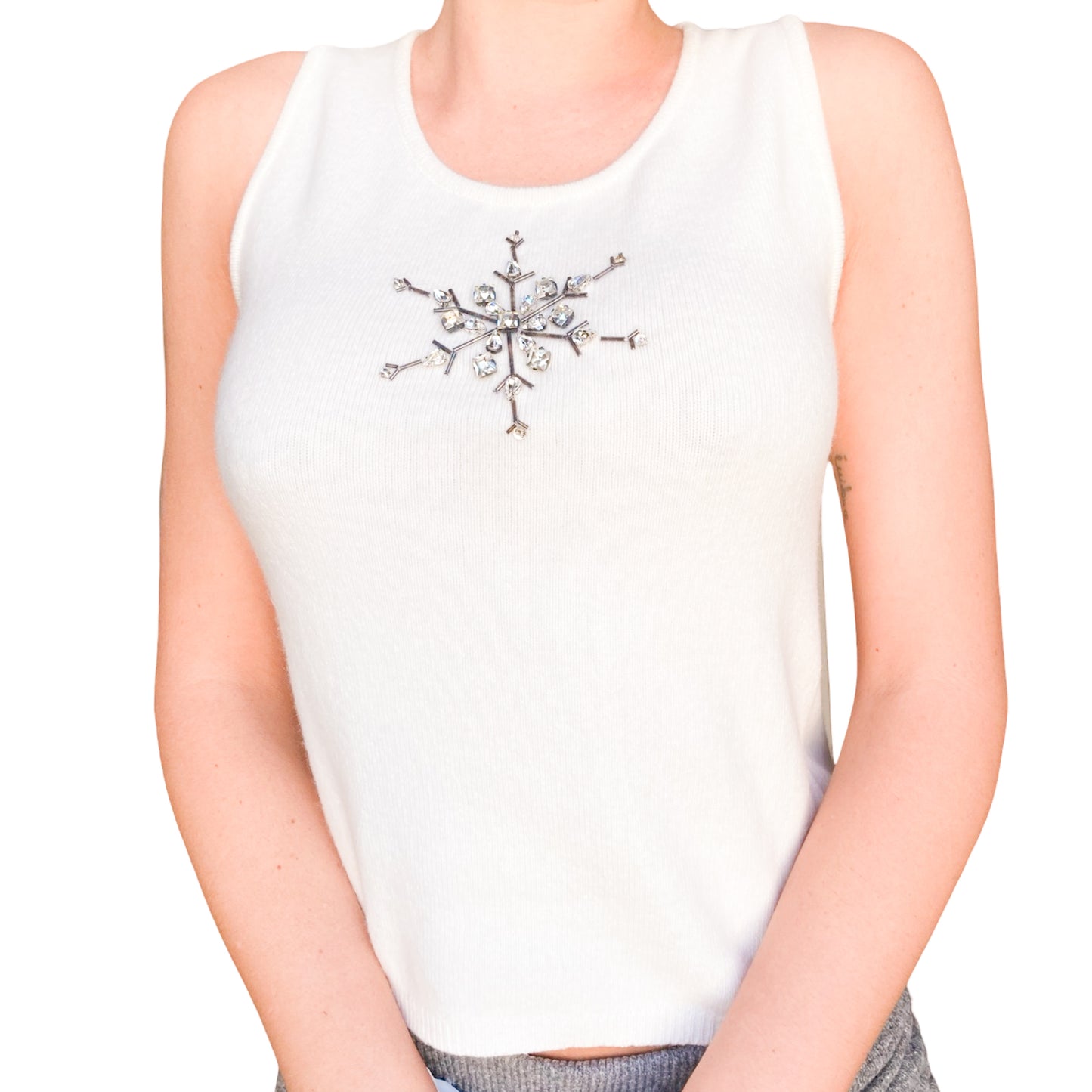 Italian Luxury Designer 2000s Angora & Swarovski twinset