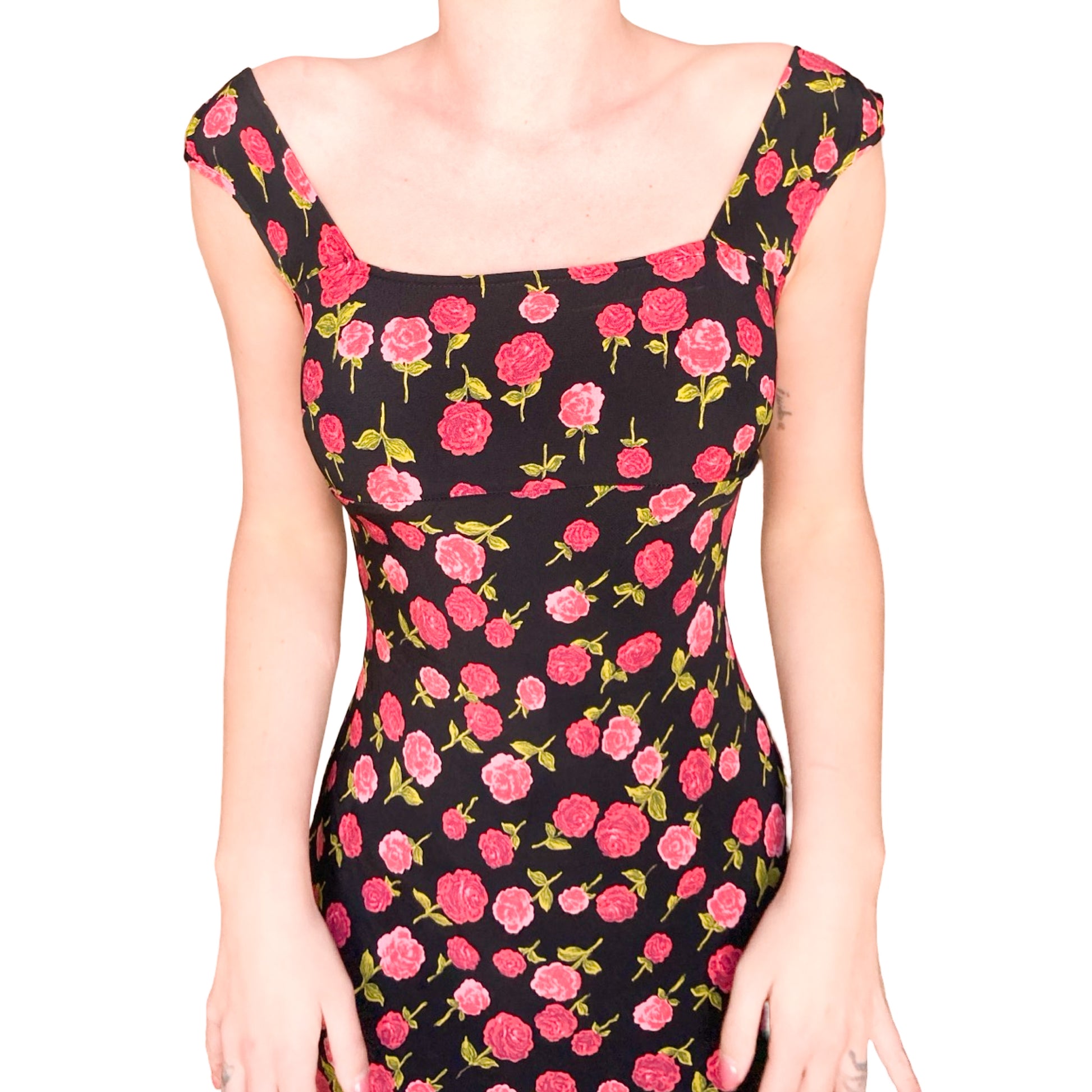 Betsey Johnson 1999 iconic roses print dress InLouve Betsey Johnson 1999 iconic roses print dress InLouve