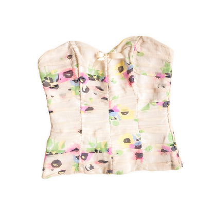 Betsey Johnson (2002) rare pleated silk bustier