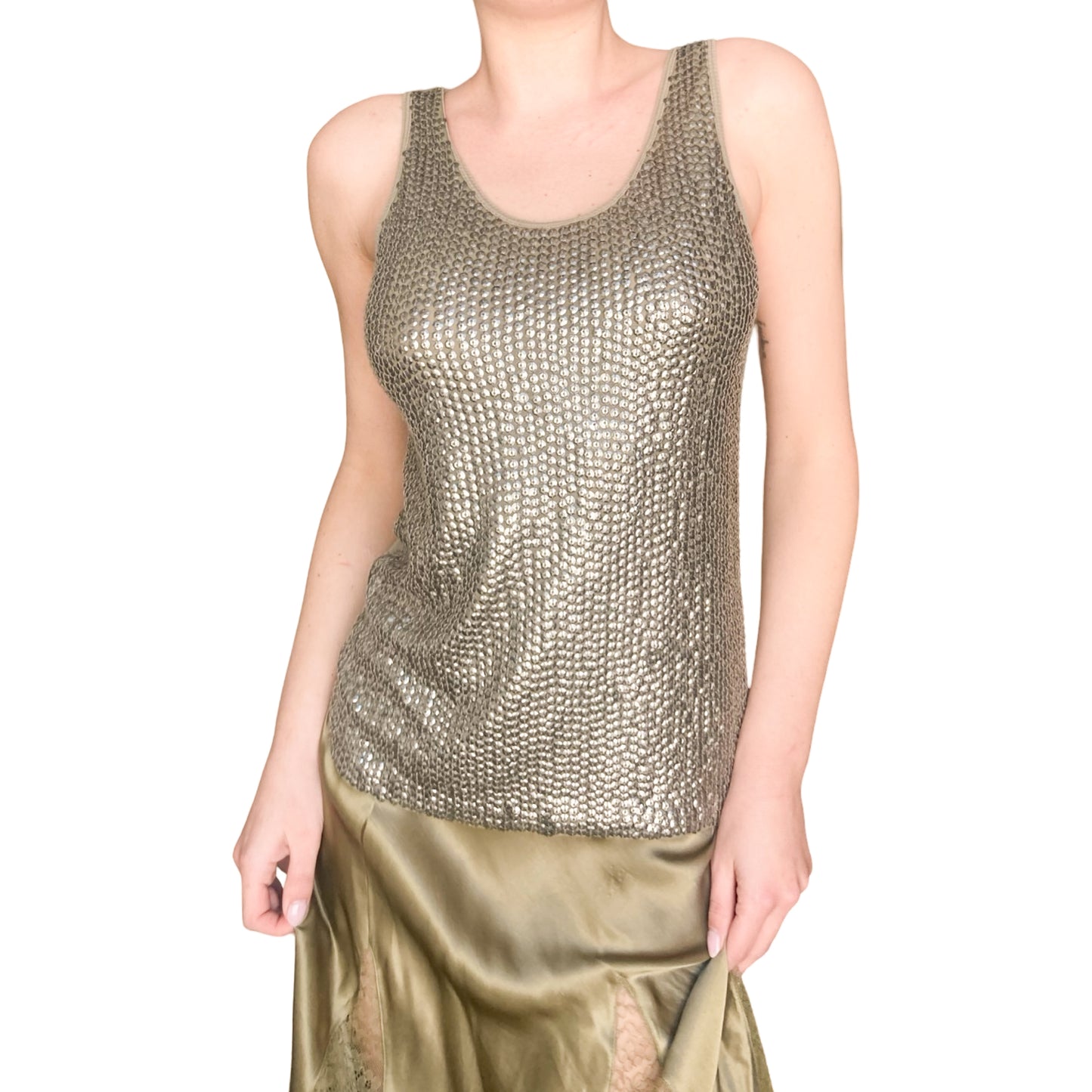 French Designer VTG ibiza bronze racerback