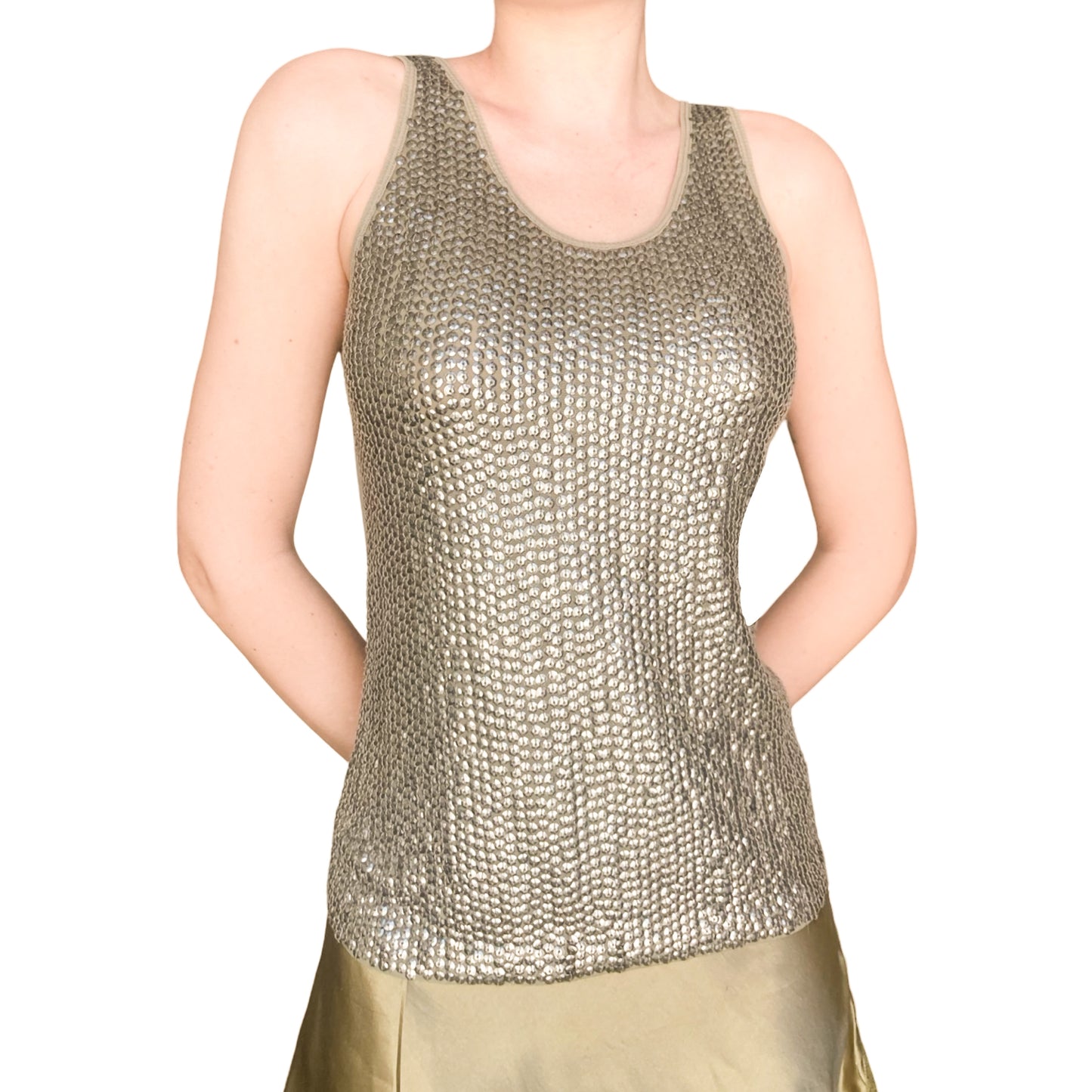 French Designer VTG ibiza bronze racerback