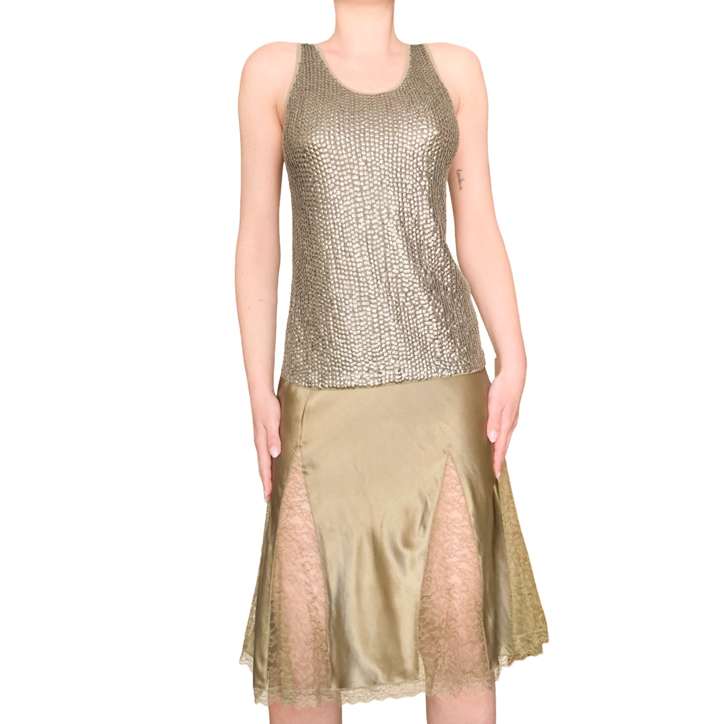 French Designer VTG ibiza bronze racerback