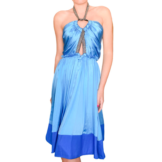 Chloe ( by Phoebe Philo ) S/S 2005 runway blue dress