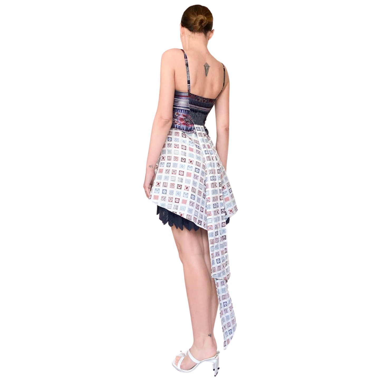 Christian Lacroix 90s insane patchwork dress