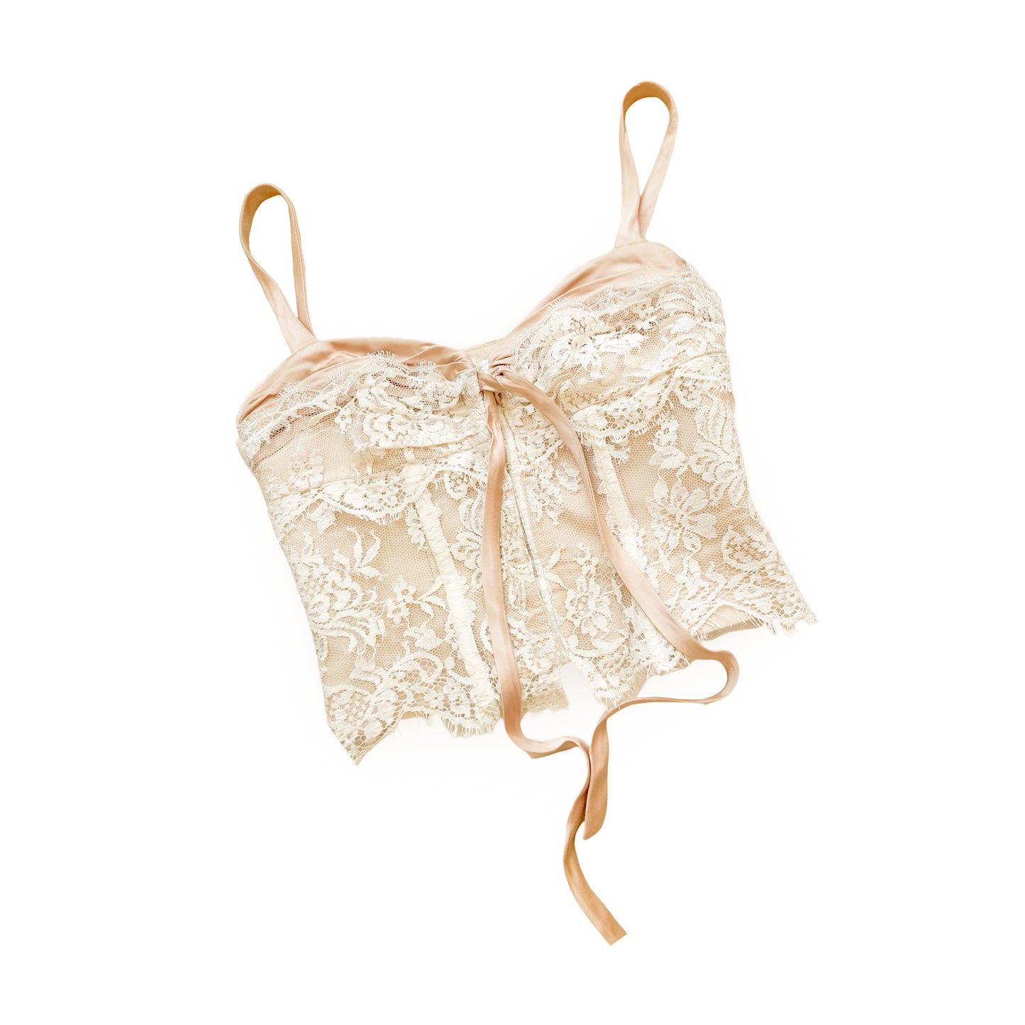 Italian Silk & Lace Angelic bustier set