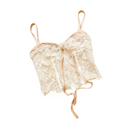 Italian Silk & Lace Angelic bustier set
