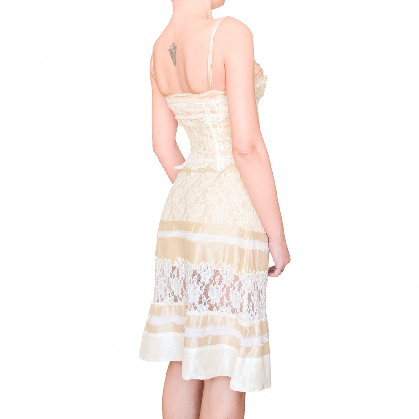 Italian Silk & Lace Angelic bustier set