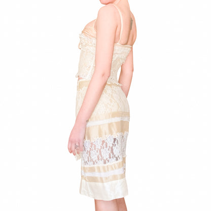 Italian Silk & Lace Angelic bustier set