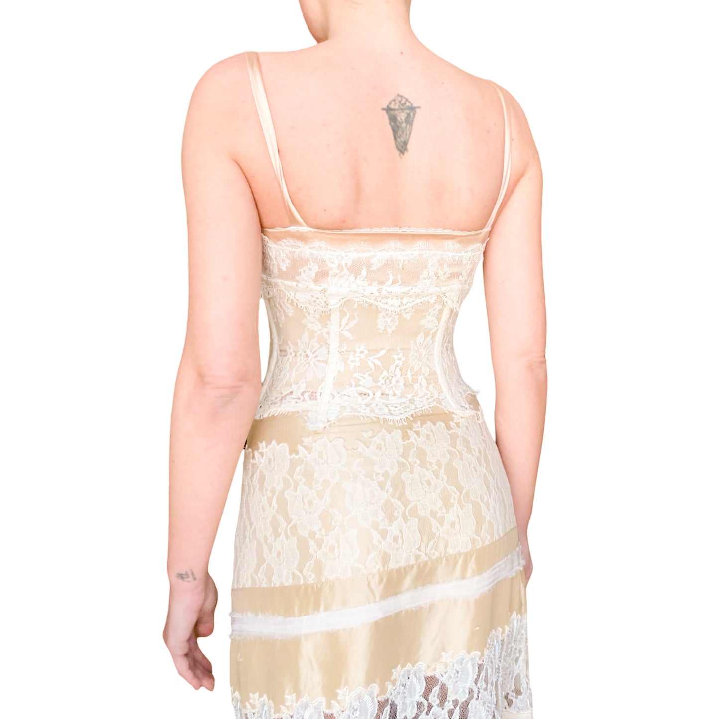 Italian Silk & Lace Angelic bustier set