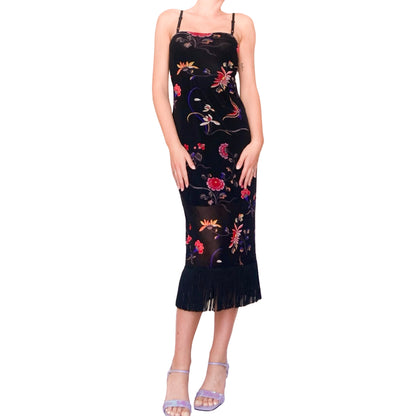 Dolce & Gabbana 1998 Mesh & Fringes dress