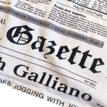 Galliano 2000's Gazette Print Top