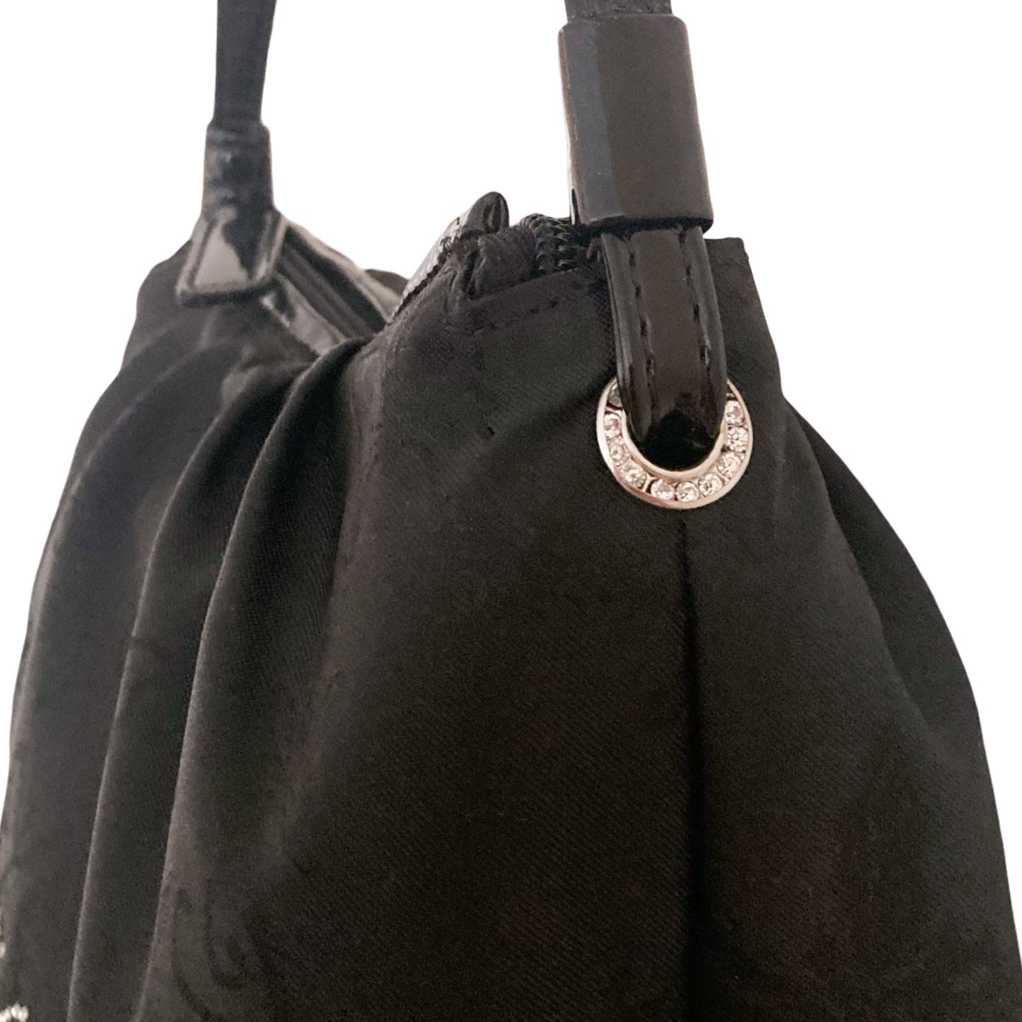 Blumarine 2000's nylon butterflies & strass shoulder bag