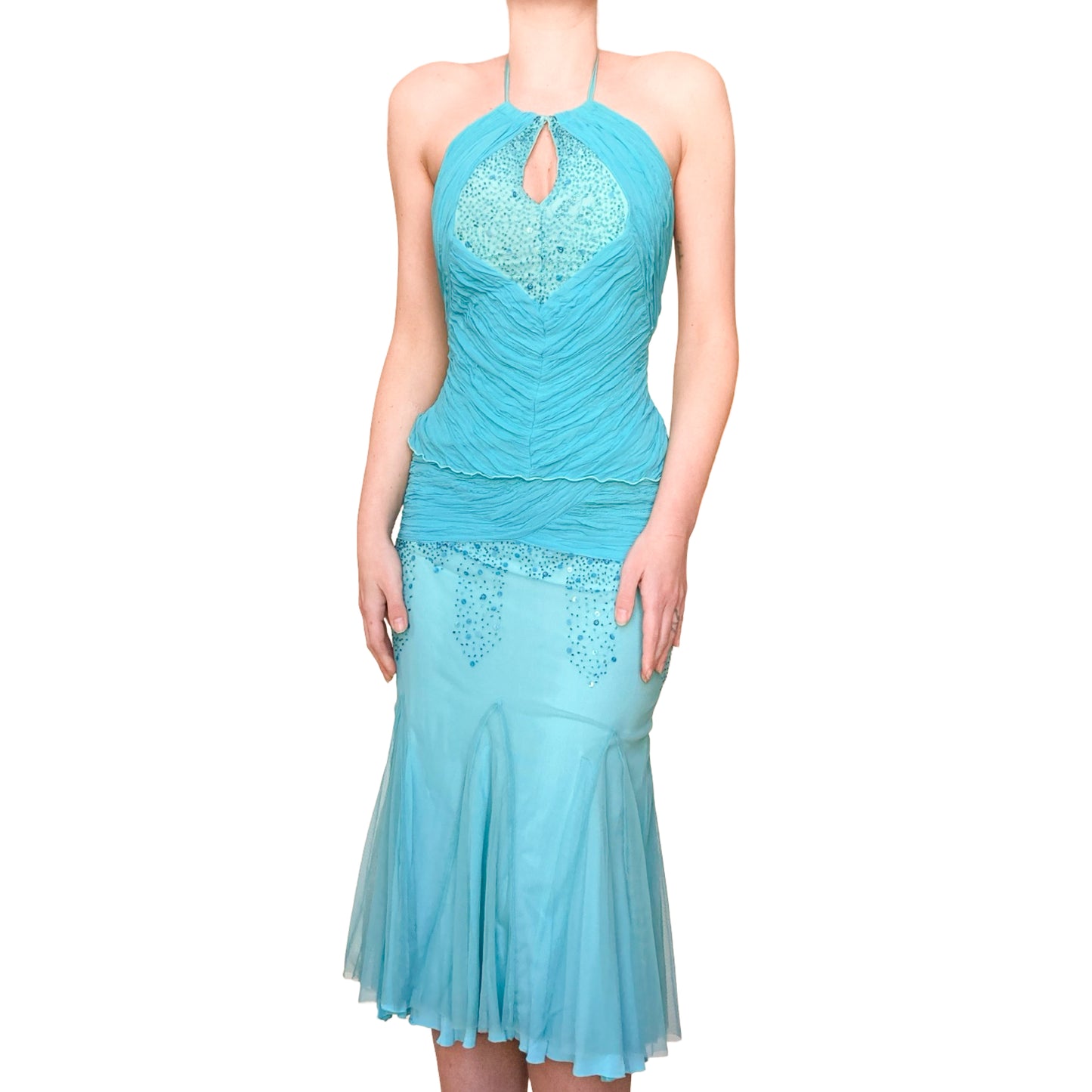 Luxury Italian Designer 2000's rare mermaid silk set