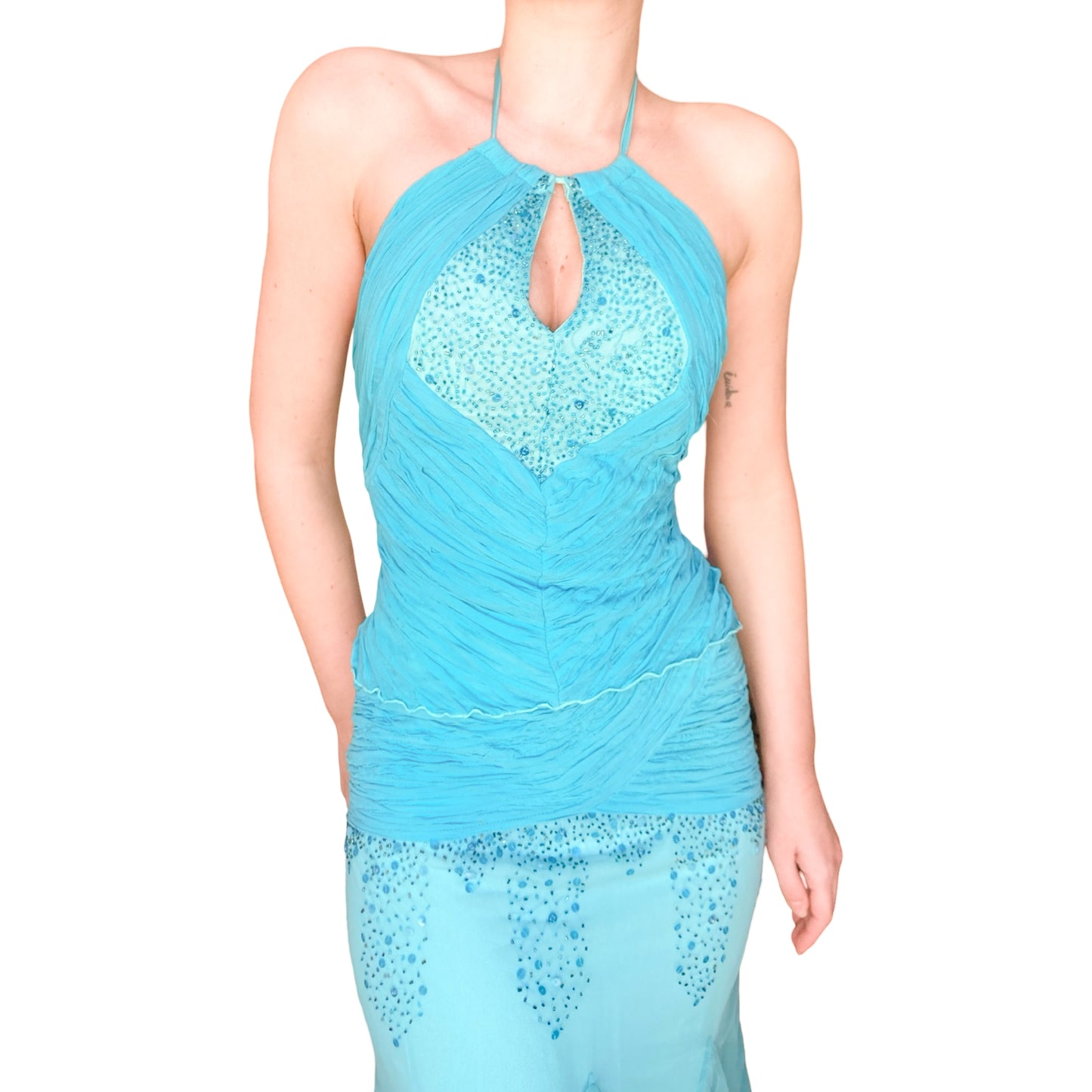 Luxury Italian Designer 2000's rare mermaid silk set
