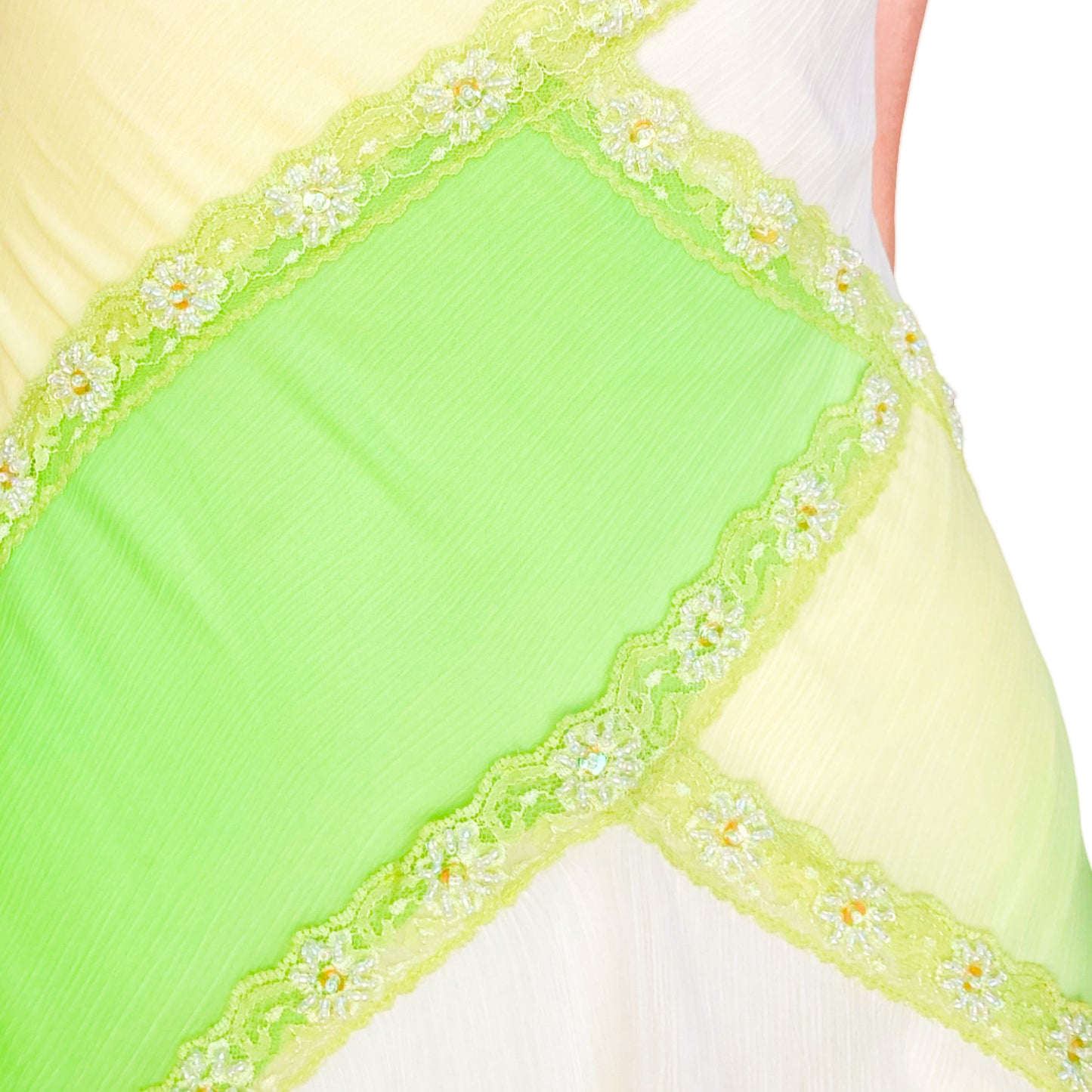 Spanish designer 90's silk green fairy dress