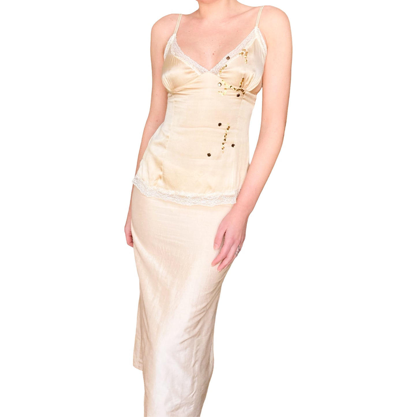Italian designer silk & lace camisole