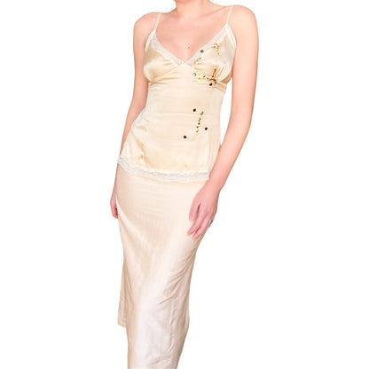 Italian designer silk & lace camisole