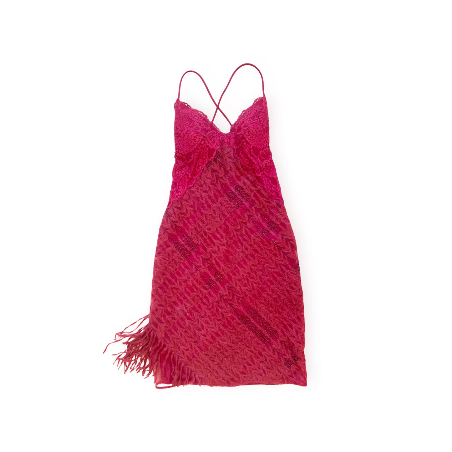 La Perla 1990s bare back burgundy dress