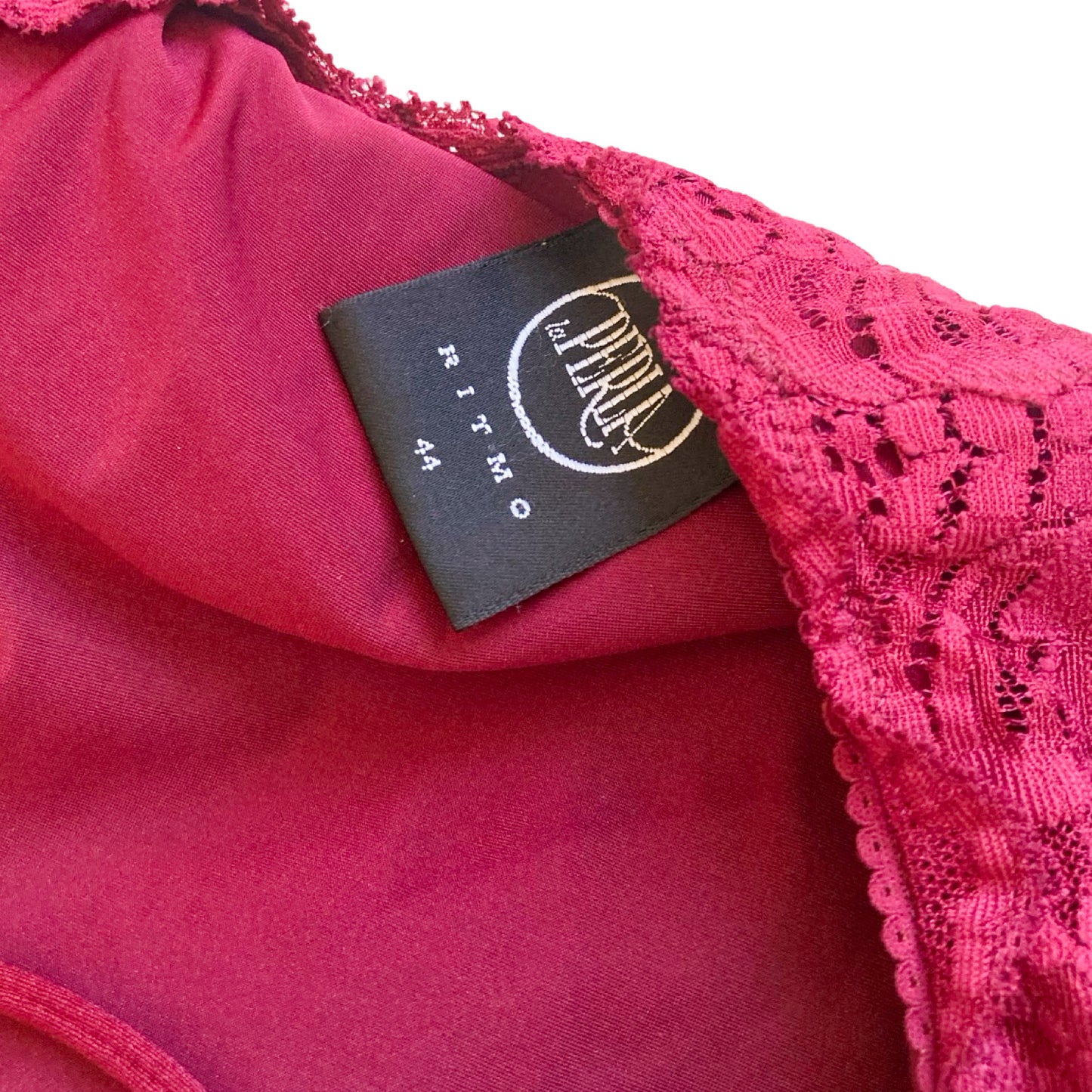 La Perla 1990s bare back burgundy dress