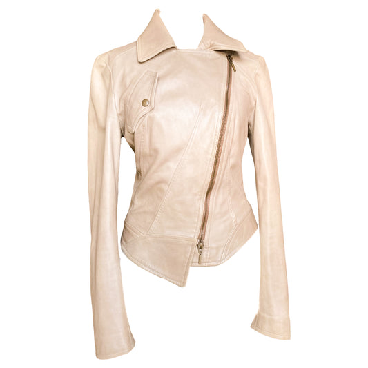 Plein Sud 2000’s Asymmetrical Biker Leather Jacket