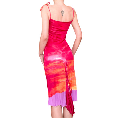 Roberto Cavalli Class S/S 2000 sunset dress