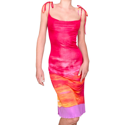 Roberto Cavalli Class S/S 2000 sunset dress