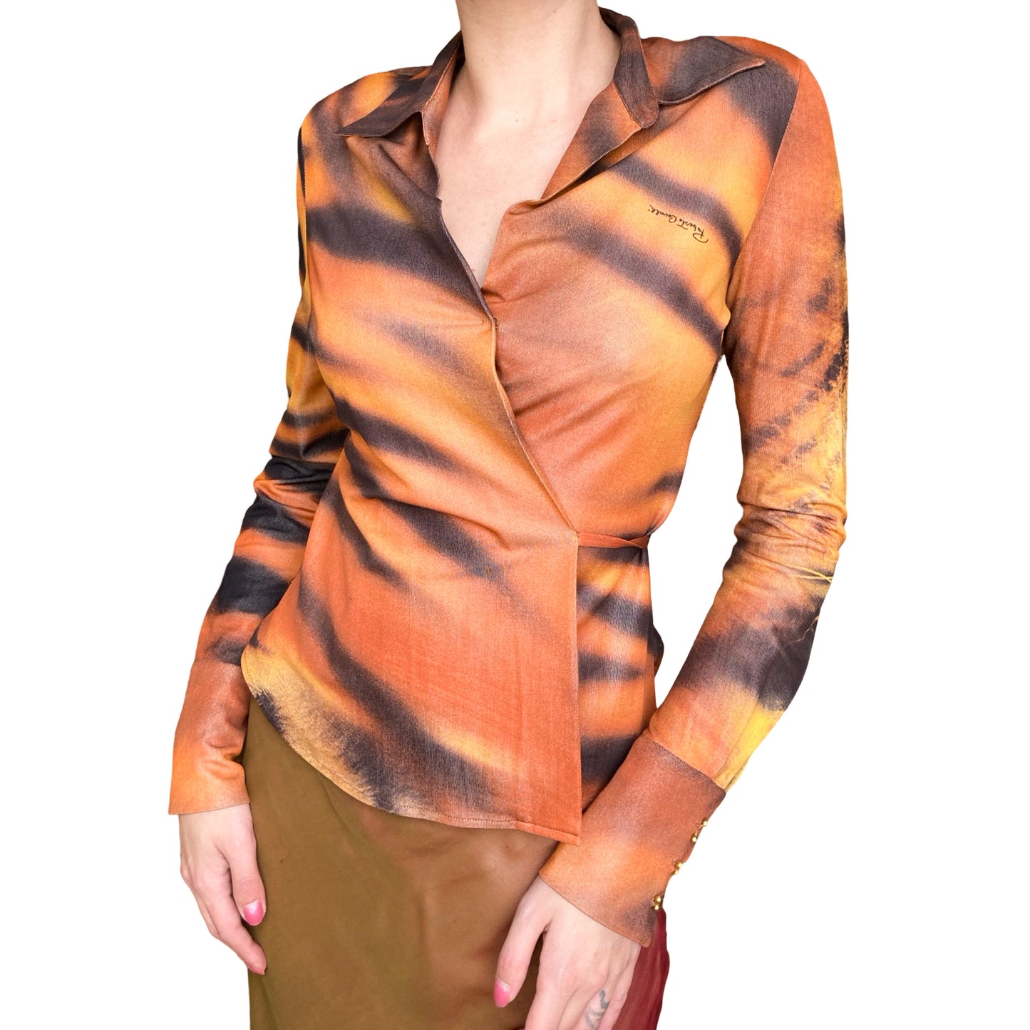 Roberto Cavalli F/W 2000 Iconic Tiger Silk Shirt