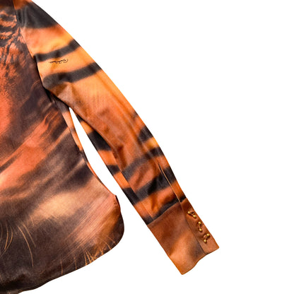 Roberto Cavalli F/W 2000 Iconic Tiger Silk Shirt