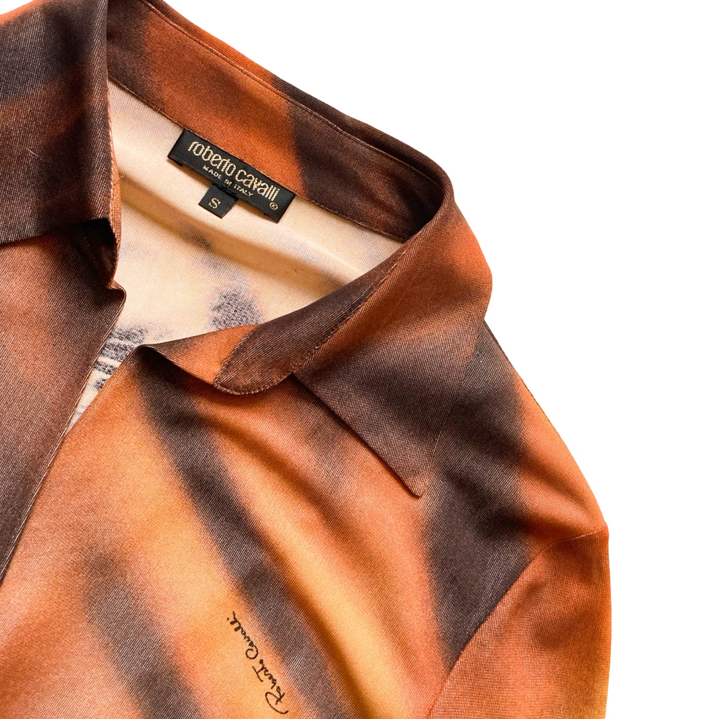 Roberto Cavalli F/W 2000 Iconic Tiger Silk Shirt