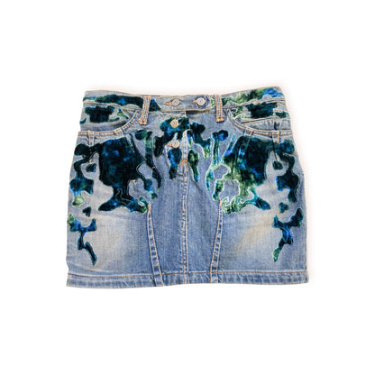Galliano 2007 rare denim micro skirt