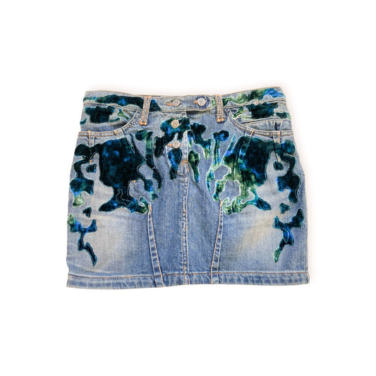 Galliano 2007 rare denim micro skirt