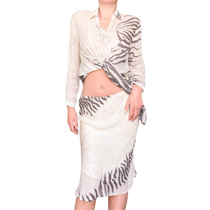 Roberto Cavalli S/S 1999 runway zebra set