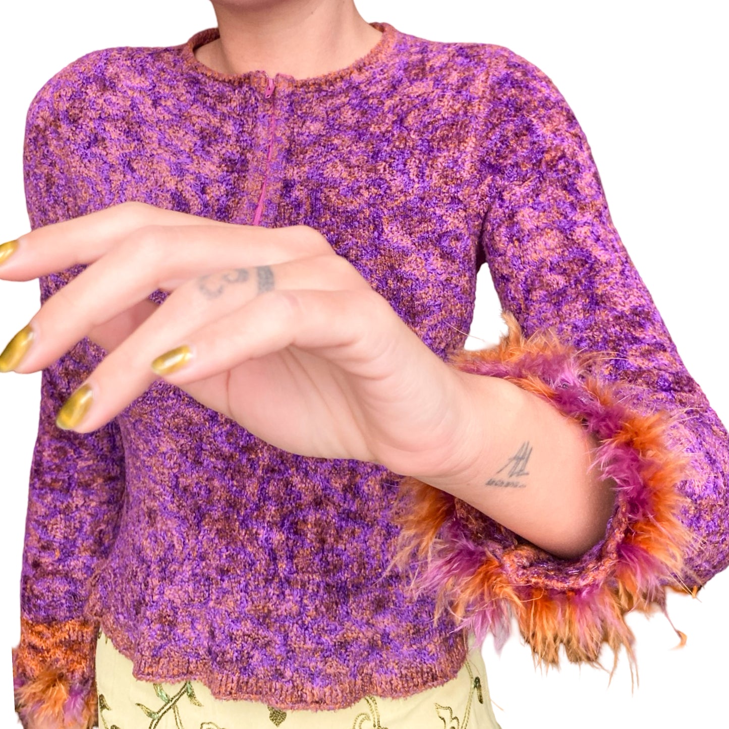 Lainey Keogh F/W 1999 feathers jumper