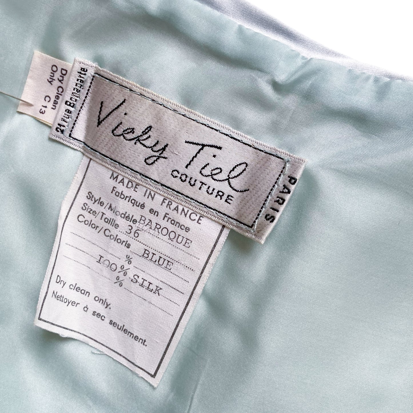 Vicky Tiel Couture Vintage Silk Corset Dress