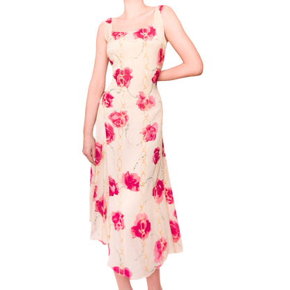 Anna Molinari S/S 1997 roses print dress - documented