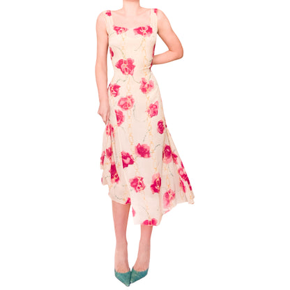 Anna Molinari S/S 1997 roses print dress - documented