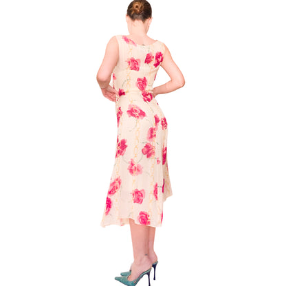 Anna Molinari S/S 1997 roses print dress - documented