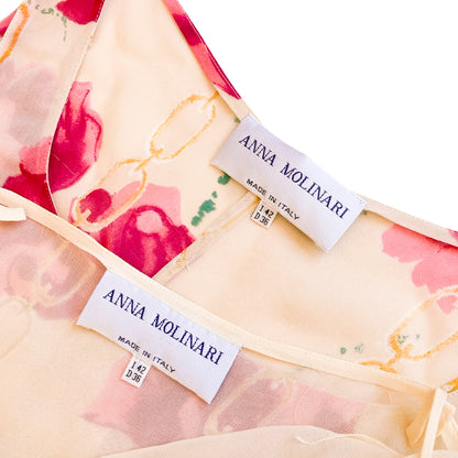 Anna Molinari S/S 1997 roses print dress - documented