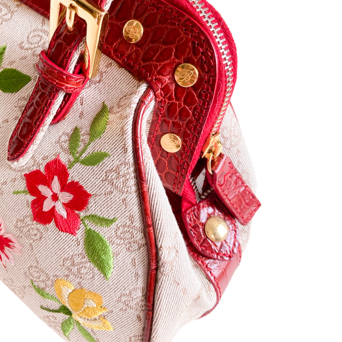 Blumarine S/S 2006 RARE floral embroidery bag