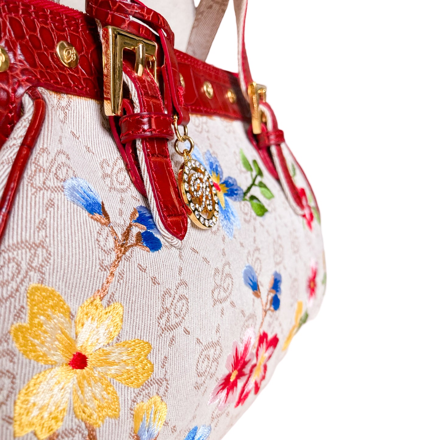 Blumarine S/S 2006 RARE floral embroidery bag