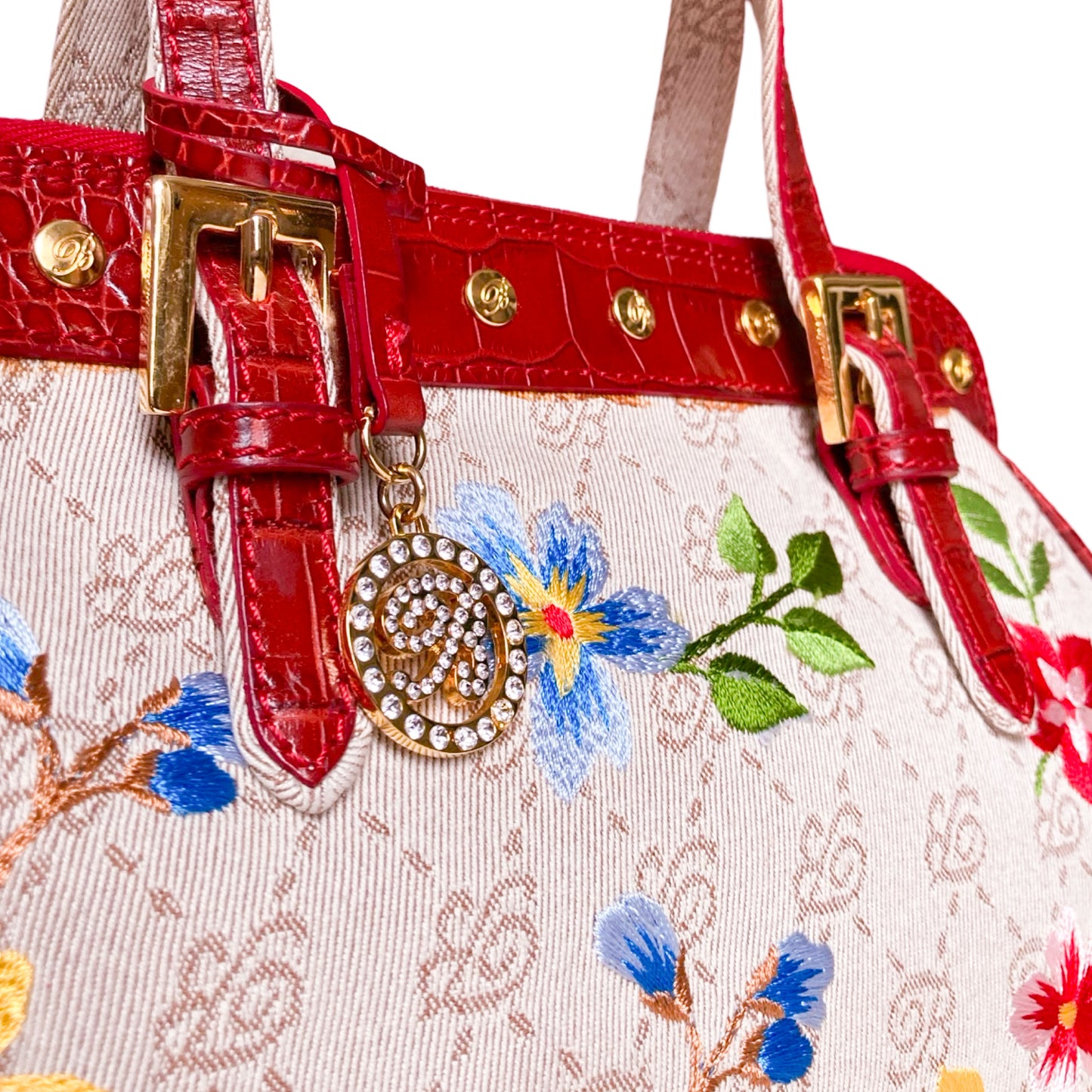 Blumarine S/S 2006 RARE floral embroidery bag