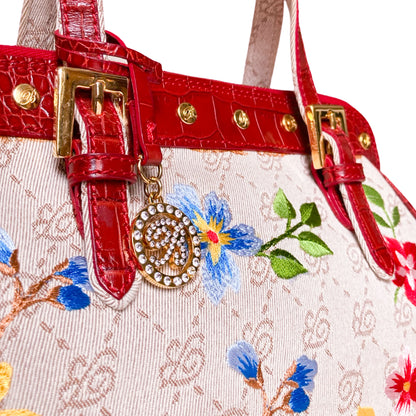 Blumarine S/S 2006 RARE floral embroidery bag