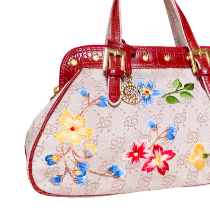 Blumarine S/S 2006 RARE floral embroidery bag