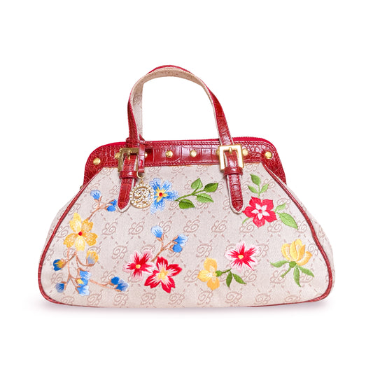 Blumarine S/S 2006 RARE floral embroidery bag