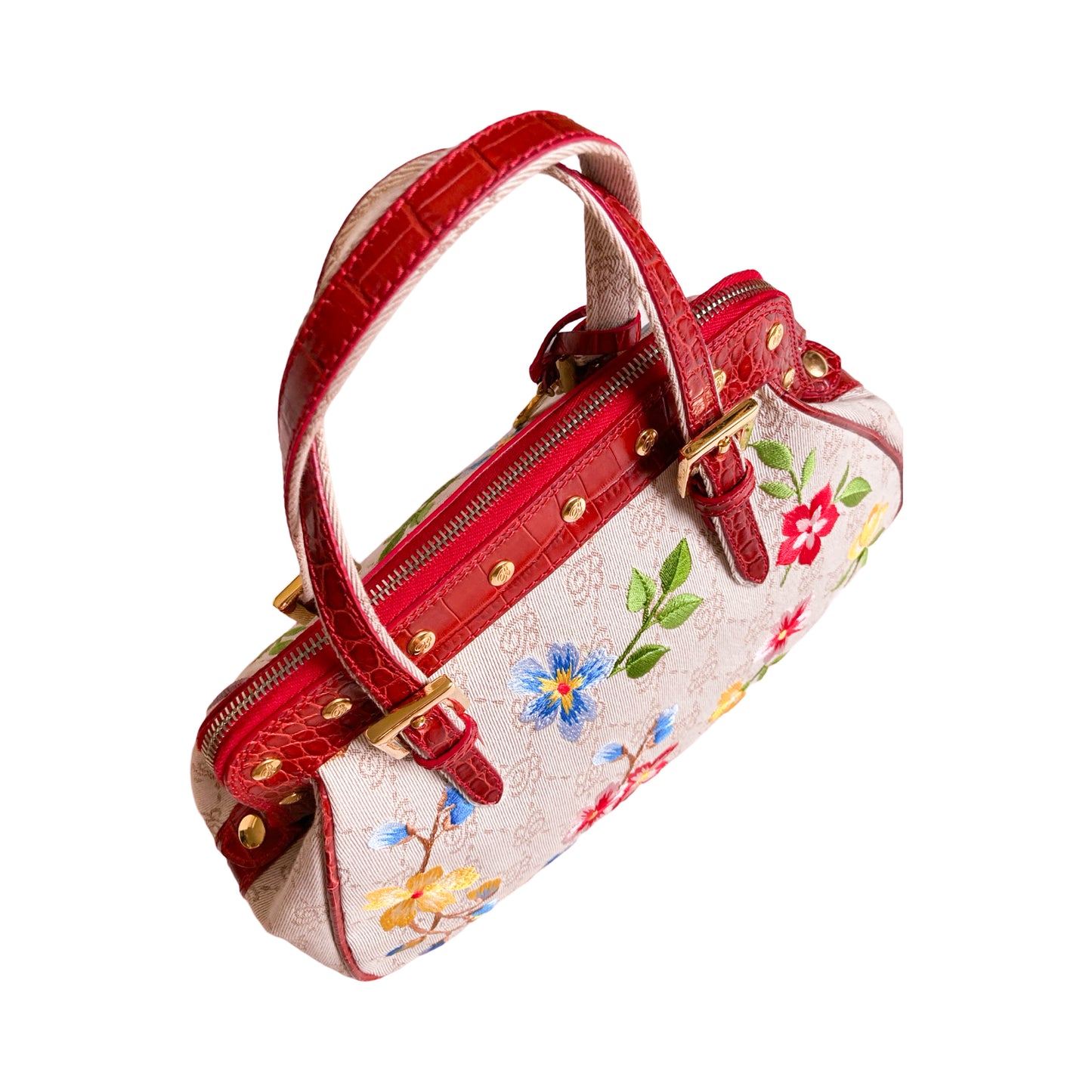Blumarine S/S 2006 RARE floral embroidery bag